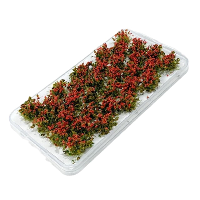 Arbustos en miniatura Macarena modelo de Hierba Estática 32 piezas rojo