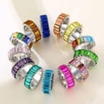 thumbnail image 4 of Anillo de cristal de circón 3A para mujer, sortija de lujo Multicolor, a la moda, para fiesta de graduación, regalo, joyería llamativa, salida de fábrica, nuevo, 4 of 4