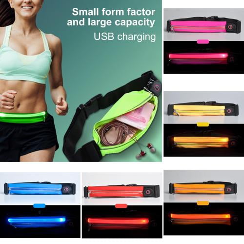 Cheers.US LED Reflective Running Belt High Visibility Gear for Running, Walking 26 Cycling