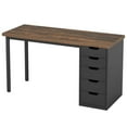 thumbnail image 5 of Yardi Yarda 47" Computer Desk with 5 Drawers, Modern Study Table Writing Desk, Desk for Indoor, Black, 5 of 5