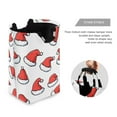 thumbnail image 3 of Yayeee Freestanding Laundry Hamper with Handle Collapsible Large Storage Basket for Clothes, Santa Hats Pattern, 3 of 7