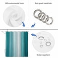 thumbnail image 5 of Aqua Ombre Bathroom Shower Curtains with 12 Hooks Polyester Waterproof Shower Curtain for Stalls and Bathtubs Vintage Country Wooden Decorative Bathroom Privacy Curtain 66x72 Inches, 5 of 9