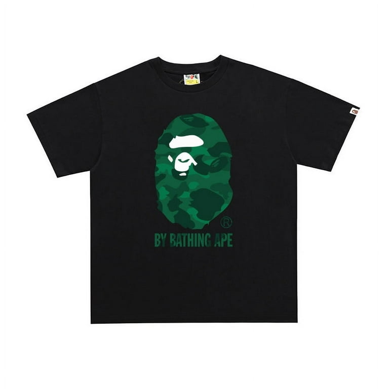 BAPE T Shirt Men s Shark Cotton Tees Round Neck Hip Hop Short Sleeve T Shirt Walmart