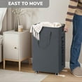 thumbnail image 5 of Goodpick Laundry Basket with Wheels, 75L Laundry Hamper, Dorm Room Essentials with Removable Wash Bag for Laundry Room, Rolling Laundry Basket with Handles, Grey, 5 of 5