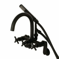 Kingston Brass AE8158DX Wall Mount Tub Filler with Hand Shower, Brushed Nickel