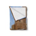 thumbnail image 2 of Desert Soft Flannel Fleece Throw Blanket, Sarai Batu Reconstruction of Capital City of Golden Horde Russia, Cozy Plush for Indoor and Outdoor Use, 70" x 90", Pale Brown Pale Blue, by Ambesonne, 2 of 5