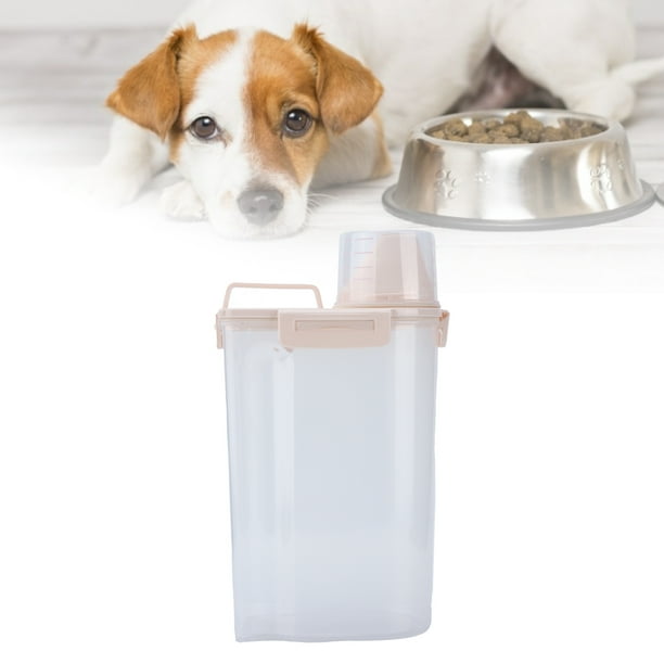 Estink Pet Food Storage Container Dog Food Storage Translucent Easy To Pour Food With Lid Measuring Cup For Storaging Pet Food