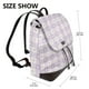 thumbnail image 2 of Balery Floral Purple Buffalo Plaid Mochila de Cuero para Mujeres, Gran Capacidad, Bolsa de Viaje Multifuncional, Mochila de Cuero y Bolsa de Hombro para Mujeres, 2 of 4