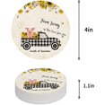 thumbnail image 1 of KXMDXA Farm Pig in Plaid Truck Sunflowers Old Newspaper Set of 8 Round Coaster for Drinks, Absorbent Ceramic Stone Coasters Cup Mat with Cork Base for Home Kitchen Room Coffee Table Bar Decor, 1 of 6