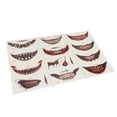 thumbnail image 3 of Halloween Mouth  Sticker, Mouth Makeup  Vivid Waterproof Temporary 12 Sheets Scary  For Horror Party, 3 of 8
