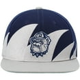 thumbnail image 2 of Men's Mitchell & Ness Gray/Navy Georgetown Hoyas Sharktooth Snapback Hat, 2 of 5
