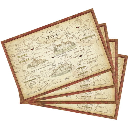 Studio Art Wine Regions Cork Placemats,