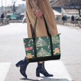 thumbnail image 4 of FORMRS Canvas Laptop Tote Bag for Women with 15.6" Computer Compartments Shoulder Handbag, Red Christmas Gingerbread, 4 of 7