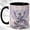 Black, variant on Silver Dragon Coffee Mug, Crystal Dragon Mug, Ceramic 11 oz