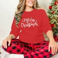 thumbnail image 5 of GUZOM Red Womens Christmas Sweatshirt - Crew Neck Long Sleeve, 100% Polyester Loose Fit for Fall Winter Holiday Family Gatherings & Daily Wear (XS-XL),Size S, 5 of 8
