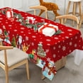 thumbnail image 4 of Christmas Tablecloth 60 x 102 Inch Red Snowman Snowflake Table Cover Seasonal Rectangle Winter Farmhouse Table Cloth, 4 of 6