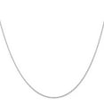 thumbnail image 2 of Diamond2Deal 10K White Gold .5 mm Carded Cable Rope Chain Necklace for Women 18", 2 of 6