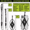 thumbnail image 4 of Cell Phone Holder for Walking with Universal Lanyard Phone Case for Most Smartphones by Gecko Travel Tech (CAMO White Neck - Black Diamond), 4 of 4