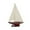 Dark Brown Solid Sail Boat 17" x 5" x 26", variant on 17" x 28" Dark Blue Wood Sail Boat Sculpture with Lifelike Rigging, by DecMode