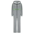 thumbnail image 6 of successthop 2 Pieces Plus Size Lounge Sets Long Sleeve Zip Up Hoodie with Pocket and Sweatpant Color Block Outfits, 6 of 7