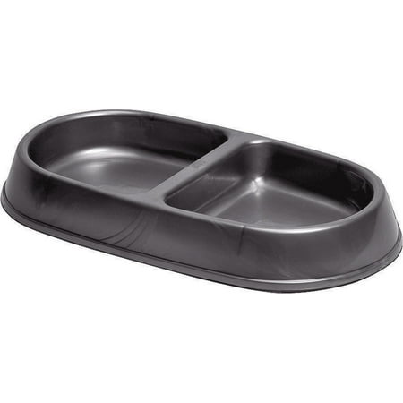 High Capacity Auto Feeders Doskocil 23047 Lightweight Small Side Pet Feeder Dish, 7 oz Capacity, 8-1/2 in W X 13 in L, Pearl ()