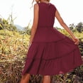 thumbnail image 5 of Robes pour Femmes 2023 Mode Féminine Col Rond Couleur Unie Robe Décontractée Ample Robe de Soirée pour Femmes Élégante Élégante en Solde, 5 of 5