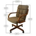 thumbnail image 3 of Furnish Theory  Camile Caster Arm Chair in Toast Tweed Fabric, 3 of 8