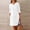 White, variant on Sakmal Midi Dresses for Women Cotton Linen Vacation Spring Shirt Dress Crew Neck Black Long Sleeve Ladies Sundress with Pockets