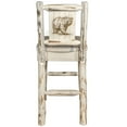 thumbnail image 3 of Montana Collection Barstool w/ Back, w/ Laser Engraved Bear Design, Ready to Finish, 3 of 10