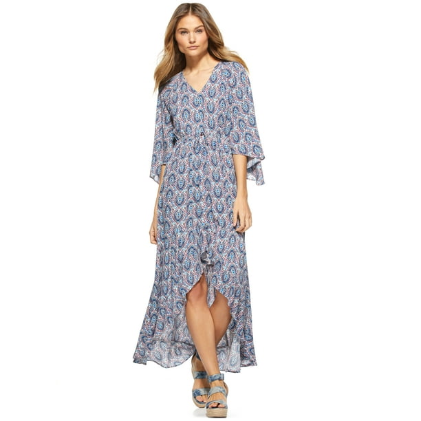 Scoop Women’s High Low V-Neck Maxi Dress - Walmart.com