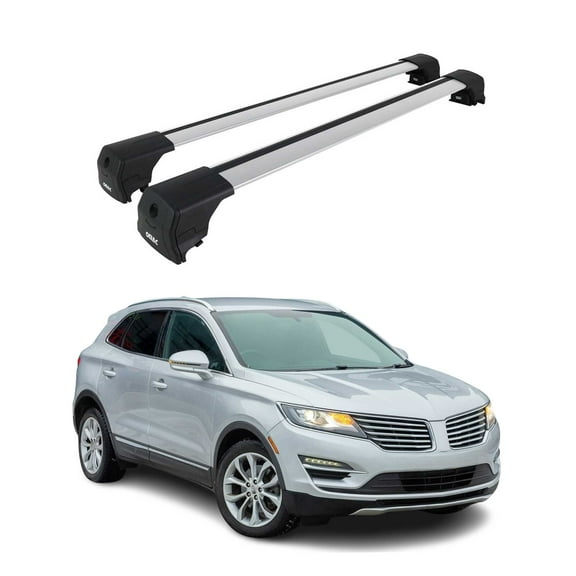 Alu Roof Racks Cross Bars Luggage Carrier for Lincoln MKC 2015-2019 Black 2Pcs