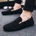thumbnail image 4 of Men's Slip-On Loafers - Breathable Slip-Resistant Sole, Semi-Formal Slip-Resistant Shoes for Hiking, Office, Daily Wear & All-Season Comfort, Round Toe Design with Golden-Tone Accent - Casual, 4 of 8