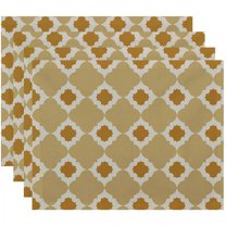 Simply Daisy 18" x 14" Medina Geometric Print Placemats, Set of 4
