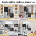thumbnail image 5 of Black Abstract Kitchen Curtains Window Panels, Grey Geometric Oil Painting Vintage Ombre Insulated Window Treatment Curtain, Grommet Curtains for Bedroom/Living Room/Bathroom, 2 Piece 42"Wx45"L, 5 of 8