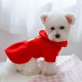 thumbnail image 5 of Dog Christmas Dresses and Hoodie for Small Dogs and Puppies, Girl Dog Dress Sweater Elk Holiday Party Clothes Warm Cotton Skirt, 5 of 6