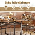 thumbnail image 6 of Costway 5 Piece Dining Table Set Industrial Rectangular Kitchen Table with 4 Chairs Brown, 6 of 10