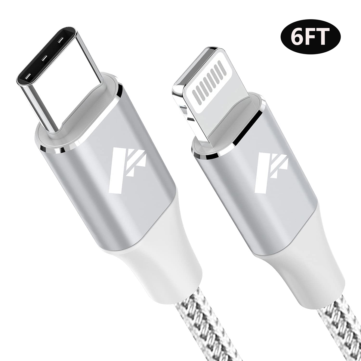 Aioneus USB C to Lightning Cable, 6FT MFi Certified iPhone Charger Cord