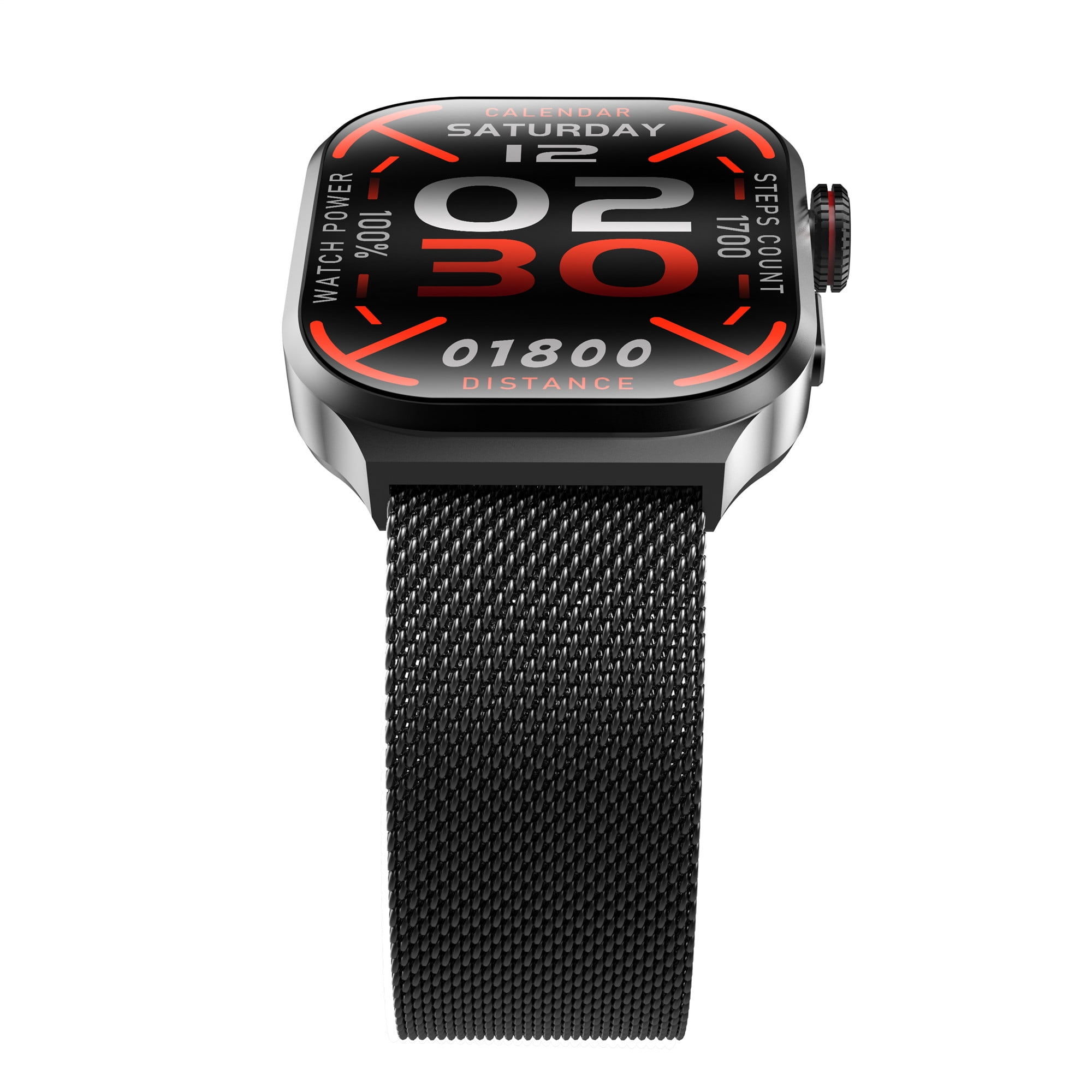 E EYAFA Smart Watch JS Watch 10S 2.13 inch AMOLED Screen Bluetooth Call Sports Watch with 4GB Local Memory Wireless Charging for Men and Women-Black