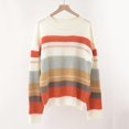 thumbnail image 4 of Vedolay Sweater Women's 2023 Fall Casual Long Sleeve V Neck Ribbed Knit Pullover Sweater,Orange S, 4 of 5
