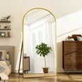 thumbnail image 5 of BEAUTYPEAK 77"x39" Arch Full Length Mirror Oversized Floor Mirrors for Standing Leaning, Gold, 5 of 9