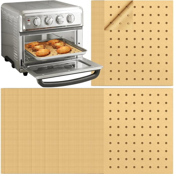 150 Pcs Air Fryer Parchment Paper Liners, 9x11 Inch Perforated Rectangular Disposable Paper Sheets for Toaster Oven, Basket Liner Accessories, Compatible with XL Air Fryer