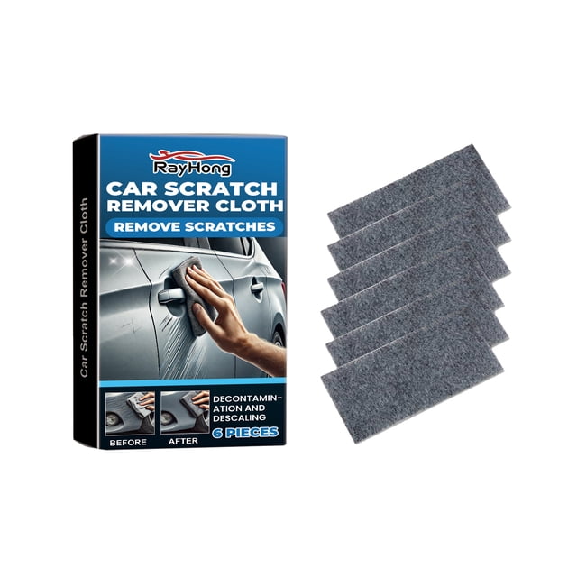 HLONK 6-Pack Universal Car Scratch Repair Cloth Paint Scratch Removal and Polishing Coating Easy to Use Auto Body Scratch Repair Kit