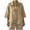 *Khaki, variant on VBVC Women's Linen Cotton Collared V-Neck Tunic , Ladies' 3/4 Sleeve Loose Oversized Blouse , Casual Summer Shirts For Women,Black,S-2XL