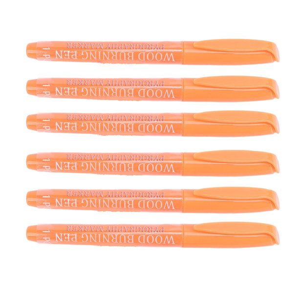 Kit de Rotulador Para Quemar Madera ANGGREK Pirograbado Punta Ancha 6 Uds Tintes Termosensibles