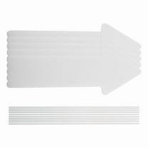 Blank Yard Signs with Stakes, 5 Pack 17 x 6 Inches White Wedding Directional Signs,