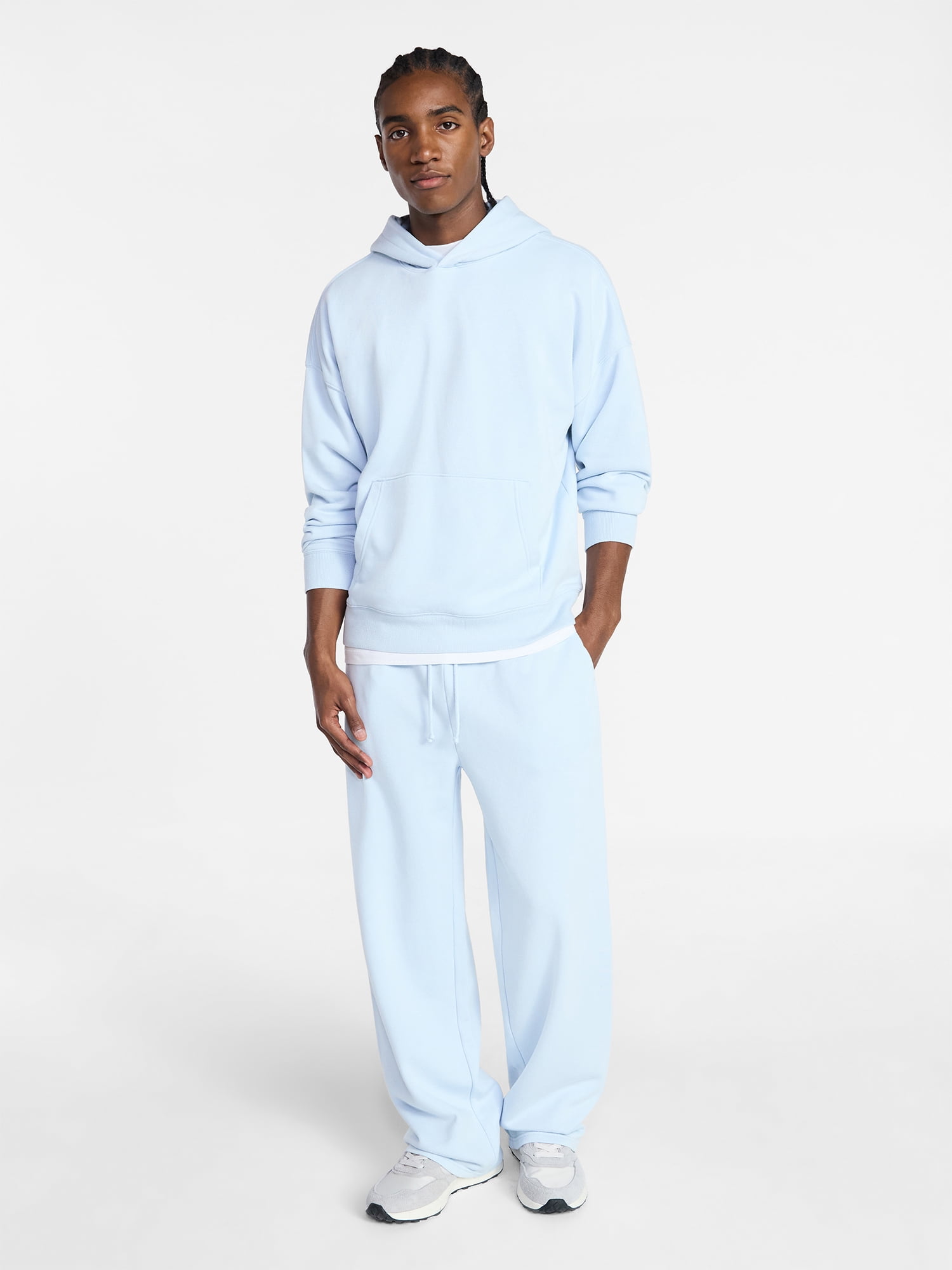 No Boundaries Oversized Hoodie with Long Sleeves, Men's XS-4XLT