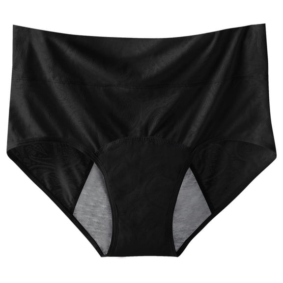 Womens High Waisted Period Panties Breathable Underwear 3 Layer Absorbent Briefs Mesh Stretch