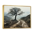 thumbnail image 2 of Designart "Brown Tree In landscape" Landscape Trees Floater Framed Wall Art Living Room, 2 of 7