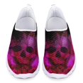 thumbnail image 1 of Zapatos casuales con estampado de calavera clásica y sexy para mujer, zapatos planos deportivos para exteriores, zapatos de malla transpirables y cómodos para verano y otoño, 1 of 5