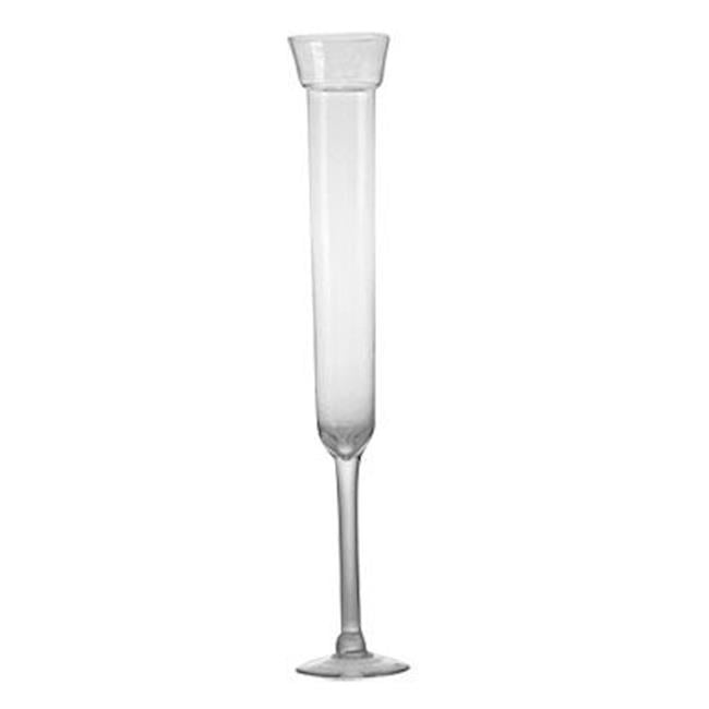 Clear Glass Pedestal Vase